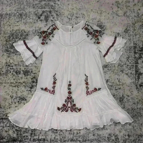Free People White Floral Embroidered Dress Size S for Woman! - Picture 4 of 14